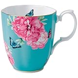 Royal Albert Miranda Kerr Friendship 40001826 Mug 0.40ltr, Turquoise, Fine Bone China, 1 Count (Pack of 1)
