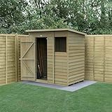 Forest Garden 4LIFE Pent Shed 6x4 - Single Door - 1 Window
