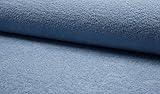 Double Sided Cotton Terry Towelling Fabric Material - Dusty Blue, 1Mtr 150cmx100cm