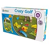 Crazy Golf Set for Kids – Indoor & Outdoor Mini Golf Game with 6 Fun Obstacles, 2 Child-Safe Clubs & 3 Soft Balls – Garden Toy for Boys & Girls Ages 3-12 – Develops Fine Motor Skills & Coordination