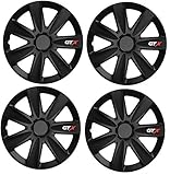 UKB4C 4x Wheel Trims Hub Caps 16" Covers fits Vauxhall ASTRA CORSA AGILA MERIVA Black