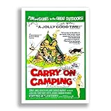 Mounted Gifts Carry On Camping Movie Cast Signed A4 Poster Photo Print Framed Autograph Gift Film Sid James Kenneth Williams Barbara Windsor (POSTER ONLY)