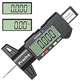 Preciva Tyre Tread Depth Gauge, 0-25.4mm/Inch Digital Tire Surface Checker UK, Tyres Measuring Tool with Large LCD Screen for Cars, Trucks, Motos, Black