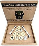 Castle Tees Funny Golf Ball Markers Set of 10 with Free Pitch Repair Tool & Pencil in a Gift Box. Joke Novelty Fun Golf Ball Marker Gift for Christmas or a Birthday or as a Great Golf Prize