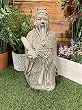 J and L Stone Ornaments Stone Large Chinese Japanese Confucius Man Oriental Gift Ornament Statue