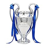 Emaraxy Champions Trophy, 12.6 Inch Sports League Cup, Soccer Trophy with Resin Replica for Electroplating Process, Soccer Sports League Cup with Ribbon for Room Decorations and Fan Gift