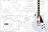 Plan of Gibson Les Paul Custom Electric Guitar - Full Scale Print