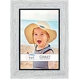 Icona Bay 6x4 Loft Grey Picture Frame, Rustic Casual Style 6 x 4 Photo Frame, Table Top or Wall Mount, Chalet Collection