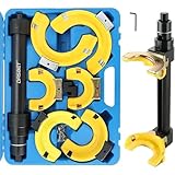 DASBET Strut Spring Compressor Set Macpherson Strut Spring Compressor Kit Interchangeable Fork Strut Spring Extractor Set Strut Coil Spring Shock Absorber Remover Tool