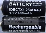 2x idect x1 and x1i rechargeable battery (1.2v 400mah 2/3AAA)SALES