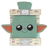 Star Wars Grogu Hot Water Bottle | MAD Beauty | Mandalorian The Child, Baby Yoda Character Design, Washable and Removable Cozy Outer Sleeve, Self-Care & Comfort Gift | Gift for Men & Women