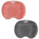 Foot Scrubbers for Shower, Silicone Foot Scrubber for Shower, Foots Cleaner for Shower, Non-Slip Shower Foot Scrubber Mat, 21x28x1.57cm, for Shower, Back Washer