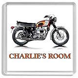 Key Expressions Personalised Classic Motorcycle Door Plaque/Door Sign for TRIUMPH BONNEVILLE T120 Enthusiasts