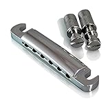 VANSON Chrome Stop Bar Tailpiece Bridge for Epiphone Les Paul, SG, ES Dot Guitars (Chrome)
