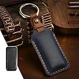 UTOYA Leather Car Key Case Key Bag Car Smart Key Cover Shell,Fit for Volvo S60 V60 S90 V90 Xc40 C40 Xc60 Xc90 Polestar 2 3 4 5 6