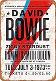 ECONG David Bowie in London Metal Wall Sign Tin Signs Warning Hanging Vintage Art Foil Poster Animal Band Building Painting Celebrity Bar Cafe Garden Public Gift 1 Count (Pack of 1)