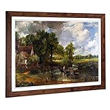 Big Box Art Framed Print of John Constable The Hay Wain Design | Wall Art Picture | Home Decor for Kitchen, Living, Dining Room, Bedroom, Hallway, Office, Walnut, A2 / 24.5x18 Inch / 62x45cm