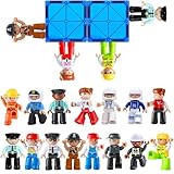 Large Magnetic Figures,15 PCS Community Figures Set, 3 Inches Magnet Play People for Magnet Tiles for Kids Boys Girls Ages 3 4 5 6 7+,Creative Learning Toys Magnetic Building Blocks Expansion Pack