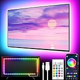 GIPOYENT TV Light Strip, 5M TV Backlight, for 45-75 Inch TV, Music Sync LED TV Light with Bluetooth Function - RGB Color Changing Light Strip for Home Theater (16.4ft)