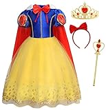 AmzBarley Princess Costumes for Girls Fancy Dress for Kids & Toddlers Birthday Themed Party Cosplay World Book Day Costumes Dressing up Clothes 5-6 Years 120