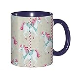 Coffee Mug Funny Mug,Merry Go Round Amusement Park Carousel Toy Ride Roundabout Park Print,Coloured Mug Cup Gift Birthday Work Office Christmas Tea Coffee