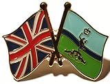 UK & Royal Signals Friendship Flag Pin Badge