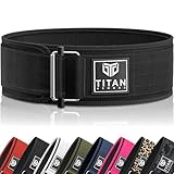 Titan Armour® Premium Self-Locking Weight Lifting Belt | Gym belt: Crossfit, Powerlifting, Deadlift, Olympic Lifts, Squats | Functional Weightlifting Belt | Men & Women | UK Brand (Black, Medium)