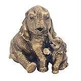 Lesser & Pavey Reflections Bronze Resign Animal Ornament - Elephant and Calf