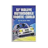 JONZA Vintage Rally Racing WRC Poster for Opel Ascona 400 Sport Car Decorative Painting Canvas Wall And Art Picture Family Bedroom 16x24inch(40x60cm)