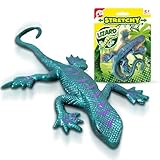 SOL 1pk Stretchy Lizard, Blue Gecko and Rubber Newt Toy for Kids Aged 5+, Sticky Creature, Durable and Squishy Geko Party Bag Filler, Safe Material, Ideal for Interactive Entertainment