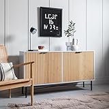 Noa and Nani Large Rökstorp Sideboard with Bamboo Style Doors in Grey