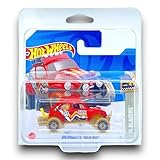 Hot Wheels Volkswagen Baja Bug (Red (TREASURE HUNT)) 9/10 Baja Blazers - 2023-241/250 (Short Card) - COMES IN A KLAS CAR KEEPER SHORT CARD PROTECTOR CASE - HKK93