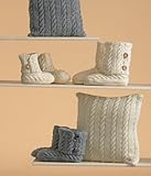 King Cole Aran Cushion Cover & Knitted Slippers (1-2yrs to Adult) 3471