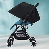 ZIQINPSQ Universal Sun Shade for Pram,Waterproof，Pram Sun Shade Cover，pram Parasol,UV Protection，UPF50+ Blackout，Easy to Install，Baby Shade with Lycra Fabric，for Car Seat,Buggy & Carrycot(Black)