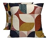 2 x 16” 40cm x 40cm Clarke & Clarke Reno Retro Cushion Covers