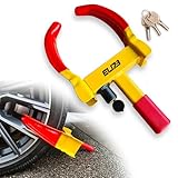 Wheel Clamp - Heavy Duty Anti-Theft Security Lock for Cars, Caravans, and Trailers - Adjustable, High-Visibility Vehicle Protection