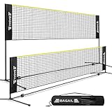 BAGAIL Badminton Net, Foldable Nylon Net, Hieght Adjustable Stand and Portable Carry Bag, Easy to Assemble or Disassemble, Ideal Recreational Sports Net for Tennis, Kids Badminton or Volleyball