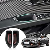 LFOTPP Seat Leon 5F FR ST MK3 Door Handle Storage Compartment Accessories Car Door Storage Box Container (Red)