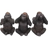 Nemesis Now H3523J7 Three Wise Gorillas Figurine 13.5cm Black