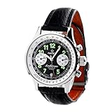 Poljot Albatros 3133 Chronograph Russian Mechanical Watch Aviator Chronograph, black, pilot