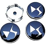 JOEBO 4pcs Car Hub Caps,For Citroen VTS Saxo Elysee DS3 DS6 DS7 C3 C4 C5, Logo Wheel Center Cover Sunscreen Waterproof,60mm,Blue