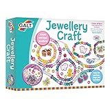 Galt Jewellery Craft Kit - Creative Cases Childrens Bracelet and Necklace Making Kit - Arts and Crafts for Kids with Hair Clips, Rings, Clip-On Earrings, Colourful Gems and Guide - Ages 5 Years Plus