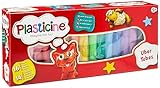 Plasticine Uber Tubes Modelling Clay - 16 Vibrant Colours, Includes Cutters, Tools and Playmat, Never Dry's Out, Made with Non-Toxic Materials, Suitable for Ages 5 and Above
