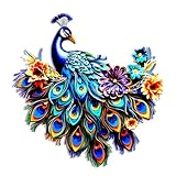 Betinyar Metal Peacock Wall Decor, Peacock Outdoor Wall Art, Metal Bird Wall Decor, MetalArt Wall Sculpture for Home Garden (Blue)