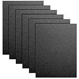 Hiceeden 6 Pack ABS Plastic Sheet 1.5mm Thick,305x405mm Black Flexible Plastic Sheets, Moldable Than Acrylic Sheet, ABS Material Sheets for DIY Crafts, Projects, Home Decor, (Smooth & Textured Finish)