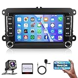 Android Car Stereo Radio For VW Passat Jetta Tiguan Golf MK5 MK6 T5 EOS Polo with GPS Navigation, Rimoody 7 Inch Touch Screen Car Radio Mirror Link Bluetooth FM RDS EQ SWC UI Backup Camera