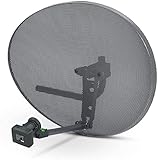 SSL Satellites Satellite Dish for Sky/Sky Q HD/FreeSat/Hotbird/HD/SD (ZONE 2 WITH QUAD LNB)