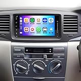 Android 14 Car Stereo for Toyota Corolla 2003-2008 w/Wireless Carplay Android Auto Head Unit 2 Din Car Radio 7 Inch HD Touch Screen GPS Sat Nav WiFi FM RDS Bluetooth SWC Mirror Link Backup Camera