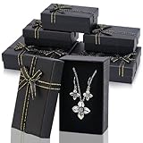 Fahibin 24pcs Kraft Jewellery Boxes with Bow-knot,Rectangular Jewelry Display Box, Ring Present Box for Necklaces for Packaging Earrings, Necklaces, Rings 8cm*5cm*2.8cm