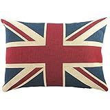 Evans Lichfield Union Jack Polyester Filled Cushion – Woven Cotton Cover Durable (Multicolour – 46 x 32 cm)